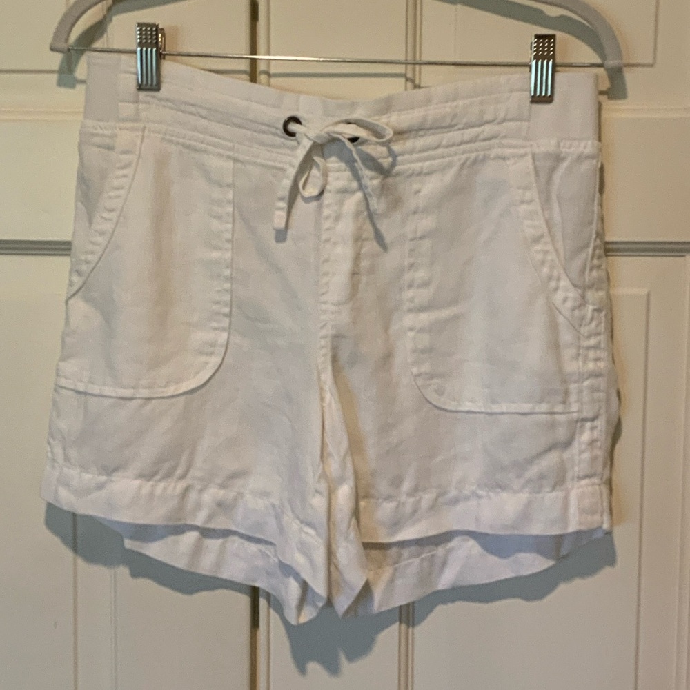Athleta Women's White Linen Shorts